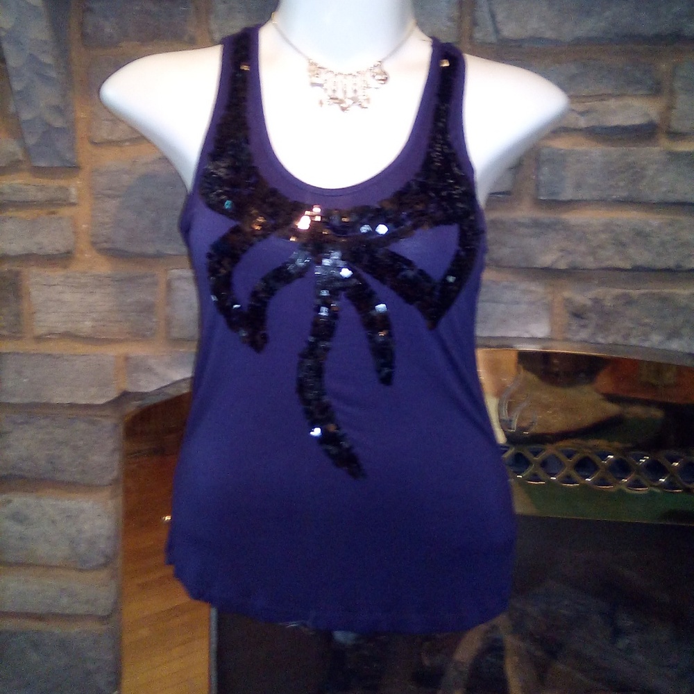 Miley Max Bow Sequin Tank